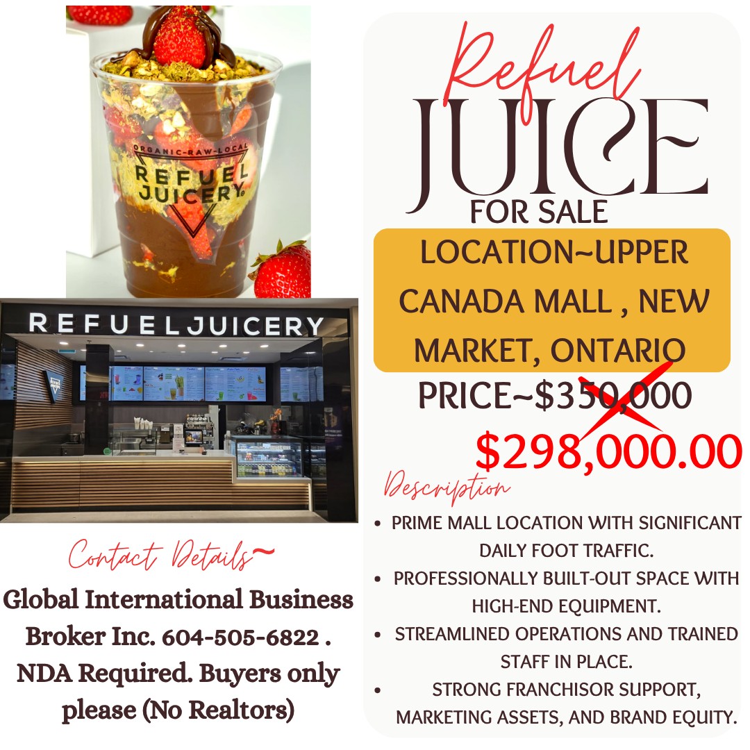 Exclusive Franchise Opportunity – Refuel Juicery opportunity